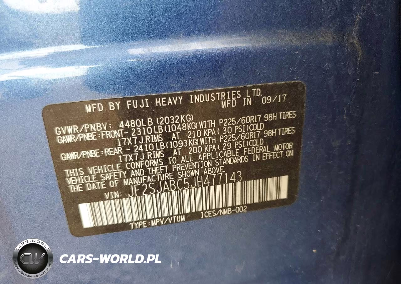 2018 Subaru Forester 2.5I VIN:JF2SJABC5JH477143 - 13