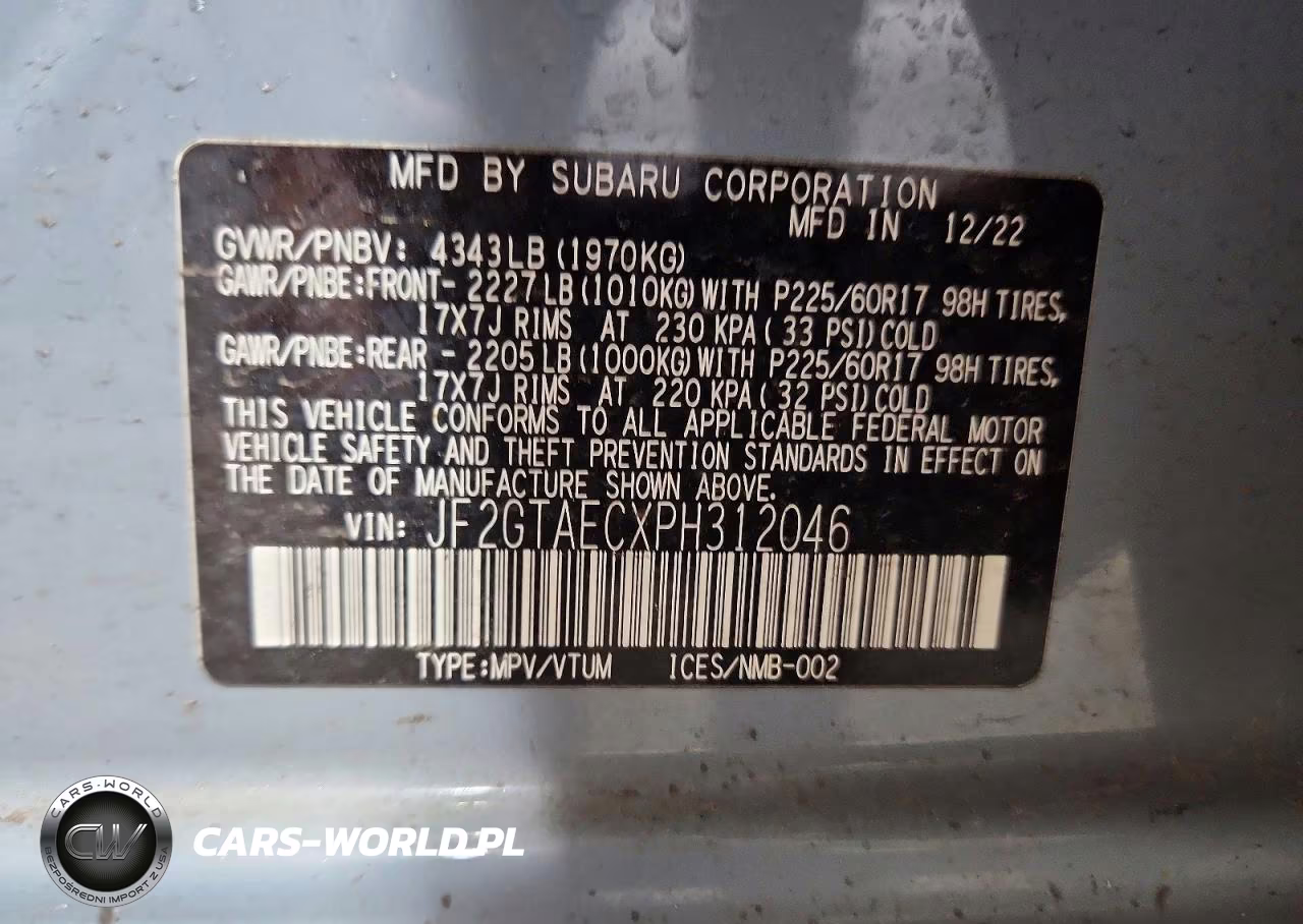 2023 Subaru Crosstrek Premium VIN:JF2GTAECXPH312046 - 13