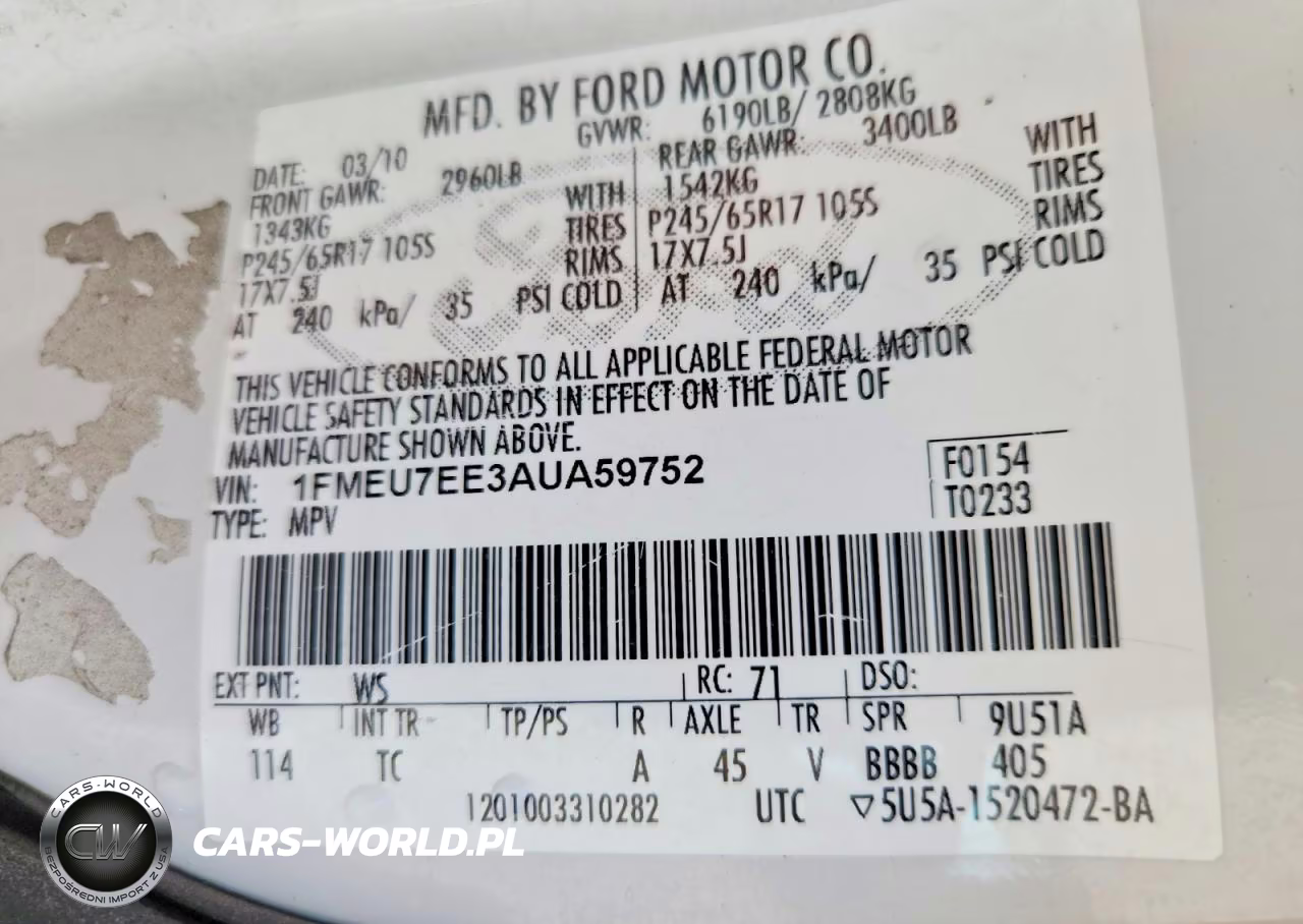 2010 Ford Explorer Eddie Bauer VIN:1FMEU7EE3AUA59752 - 13
