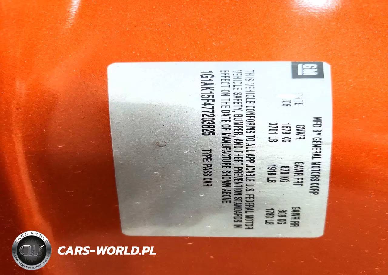 2007 Chevrolet Cobalt Ls VIN:1G1AK15F477203825 - 13
