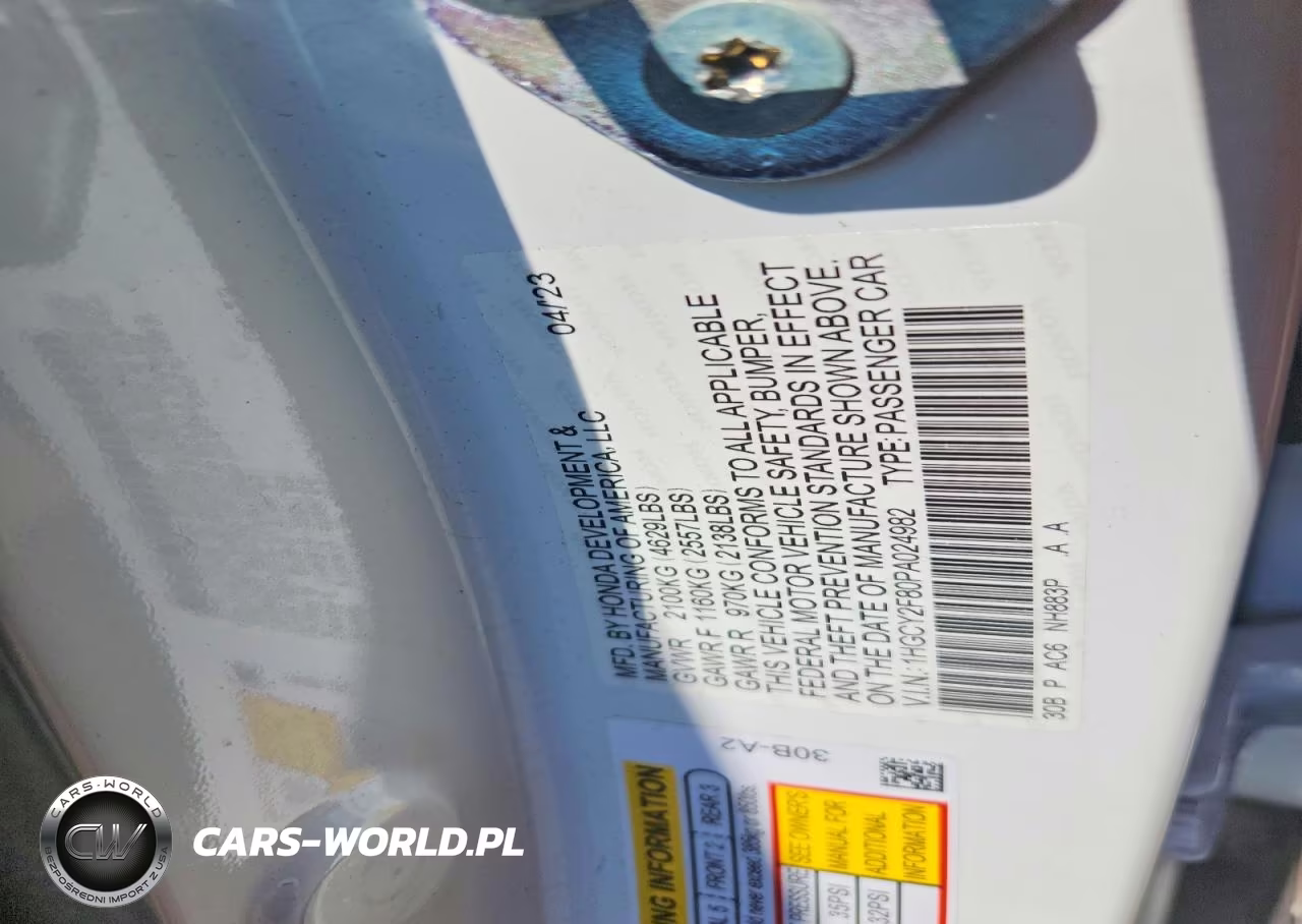 2023 Honda Accord Touring Hybrid VIN:1HGCY2F80PA024982 - 12