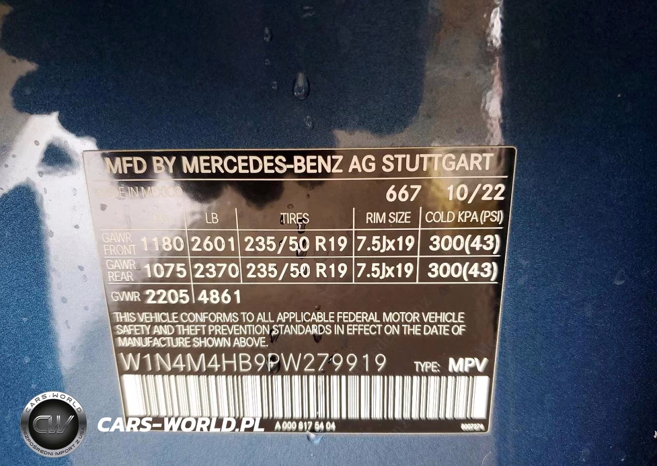 2023 Mercedes-Benz Glb 250 4Matic VIN:W1N4M4HB9PW279919 - 13