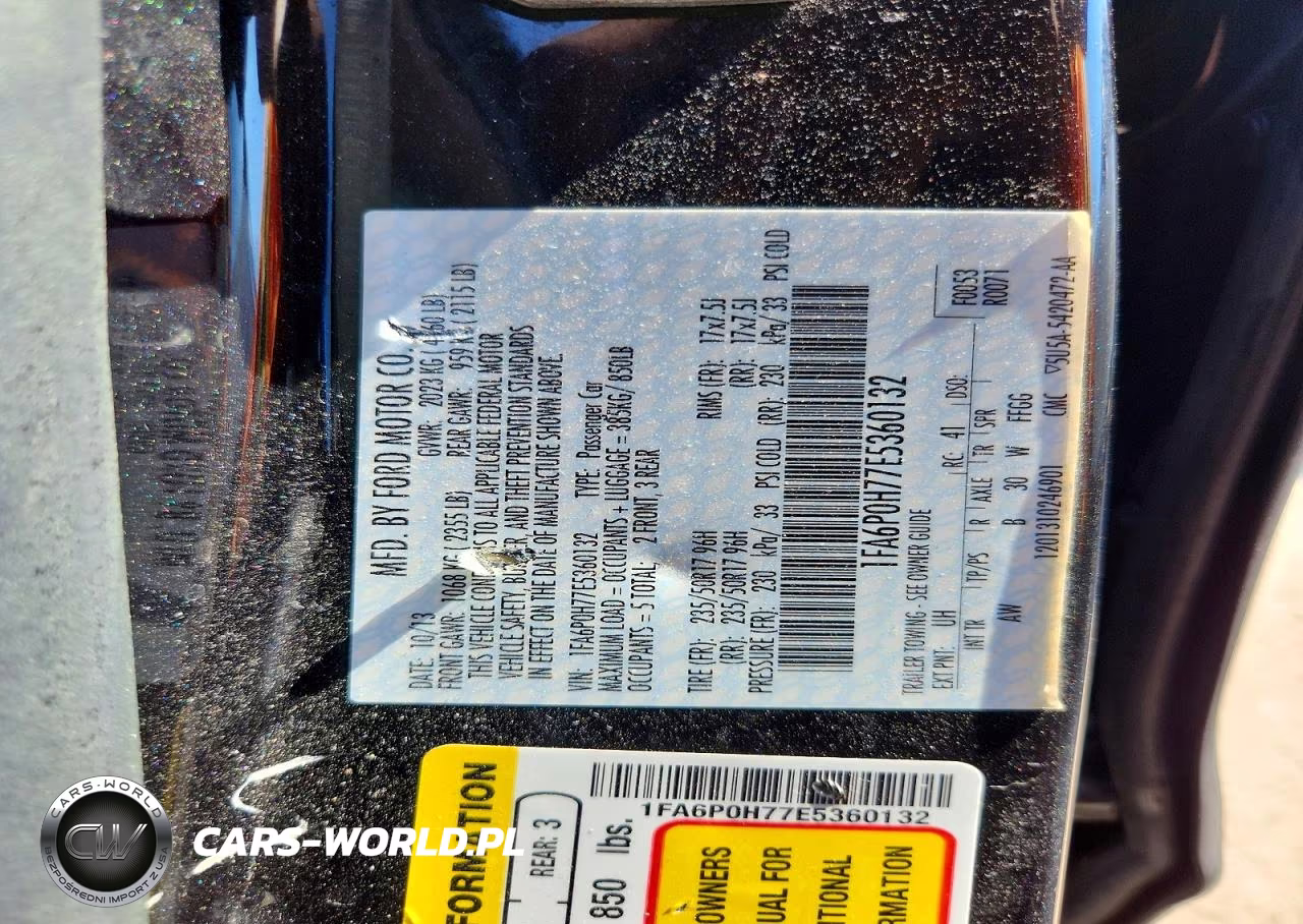 2014 Ford Fusion Se VIN:1FA6P0H77E5360132 - 12