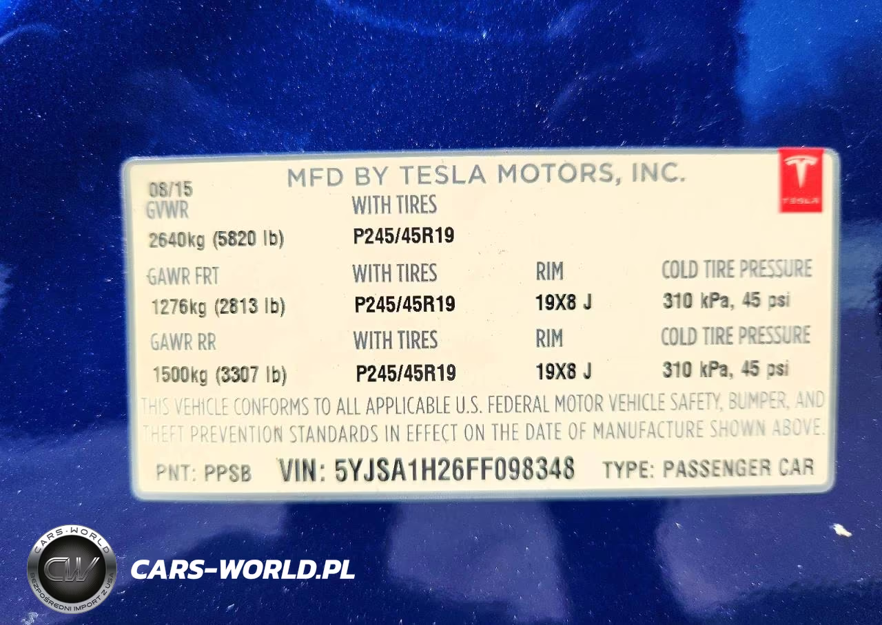 2015 Tesla Model S 85D VIN:5YJSA1H26FF098348 - 12