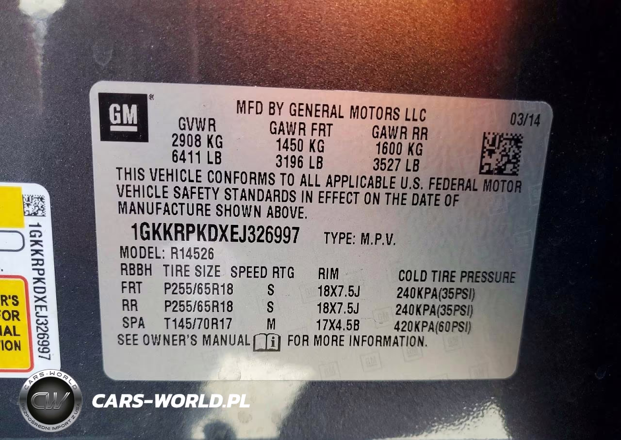 2014 GMC Acadia Sle VIN:1GKKRPKDXEJ326997 - 13