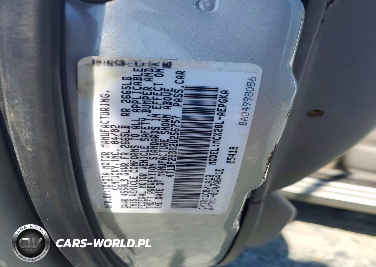 2002 Toyota Avalon VIN:4T1BF28B82U256757 - 12