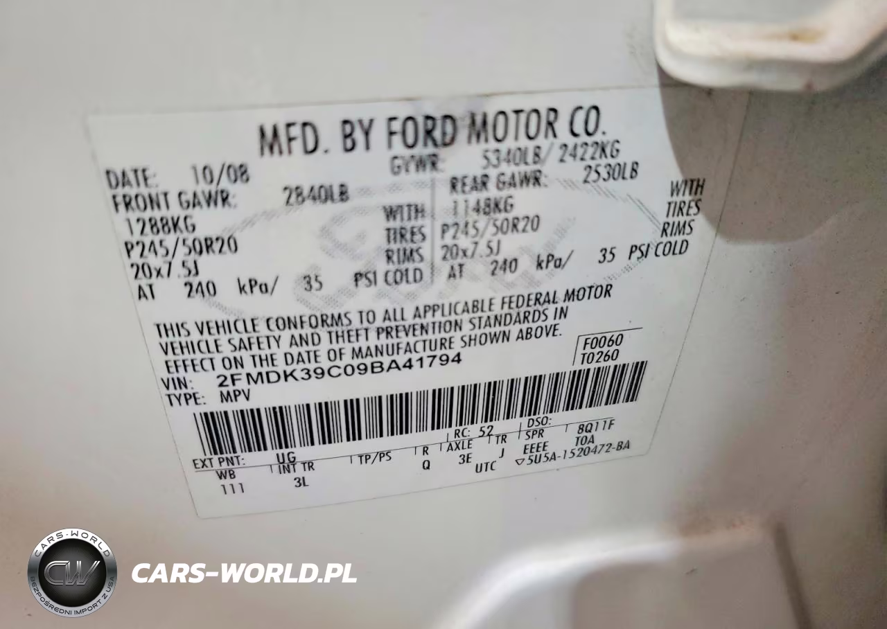 2009 Ford Edge Limited VIN:2FMDK39C09BA41794 - 13