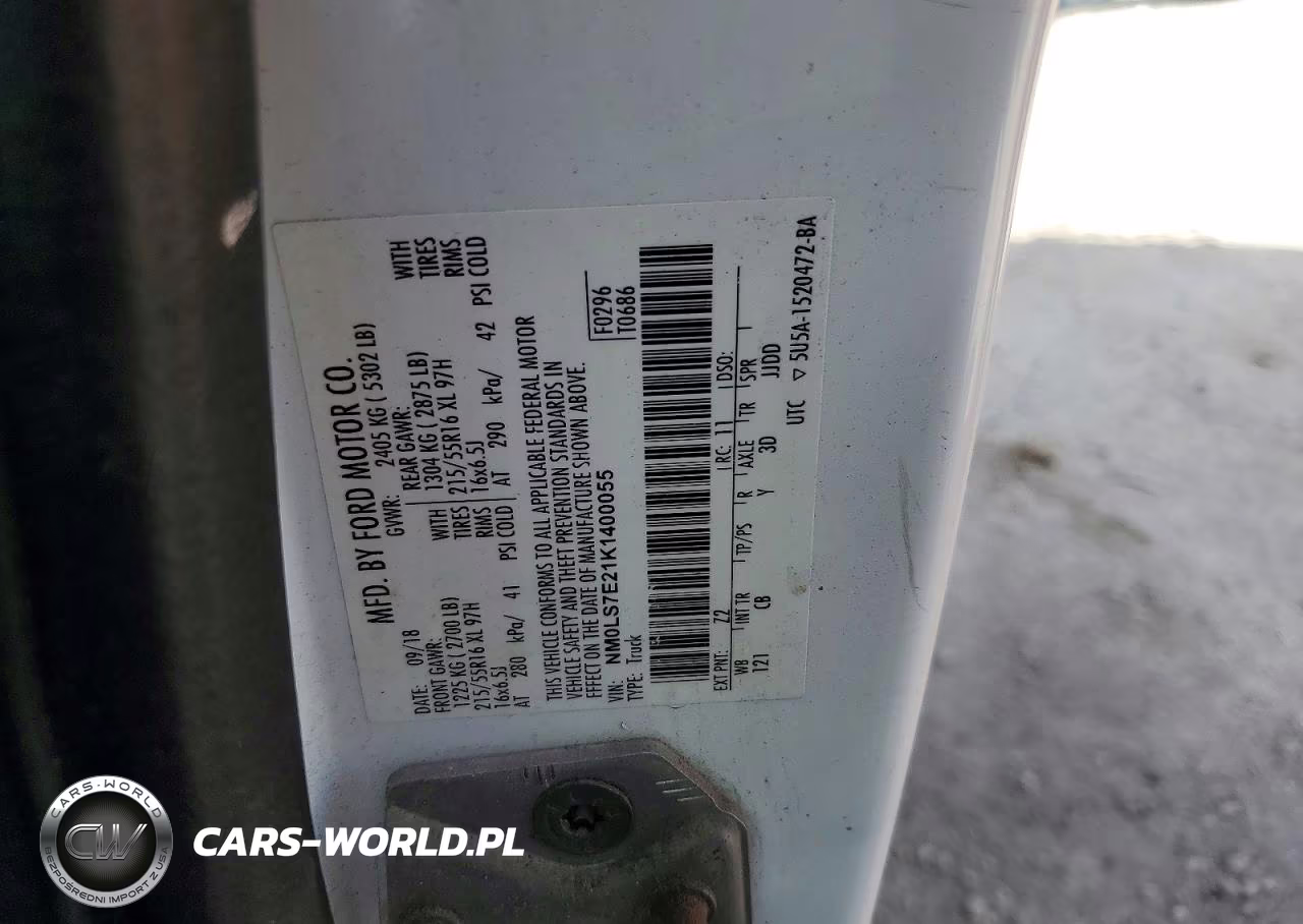 2019 Ford Transit Connect Xl Delivery Van VIN:NM0LS7E21K1400055 - 14