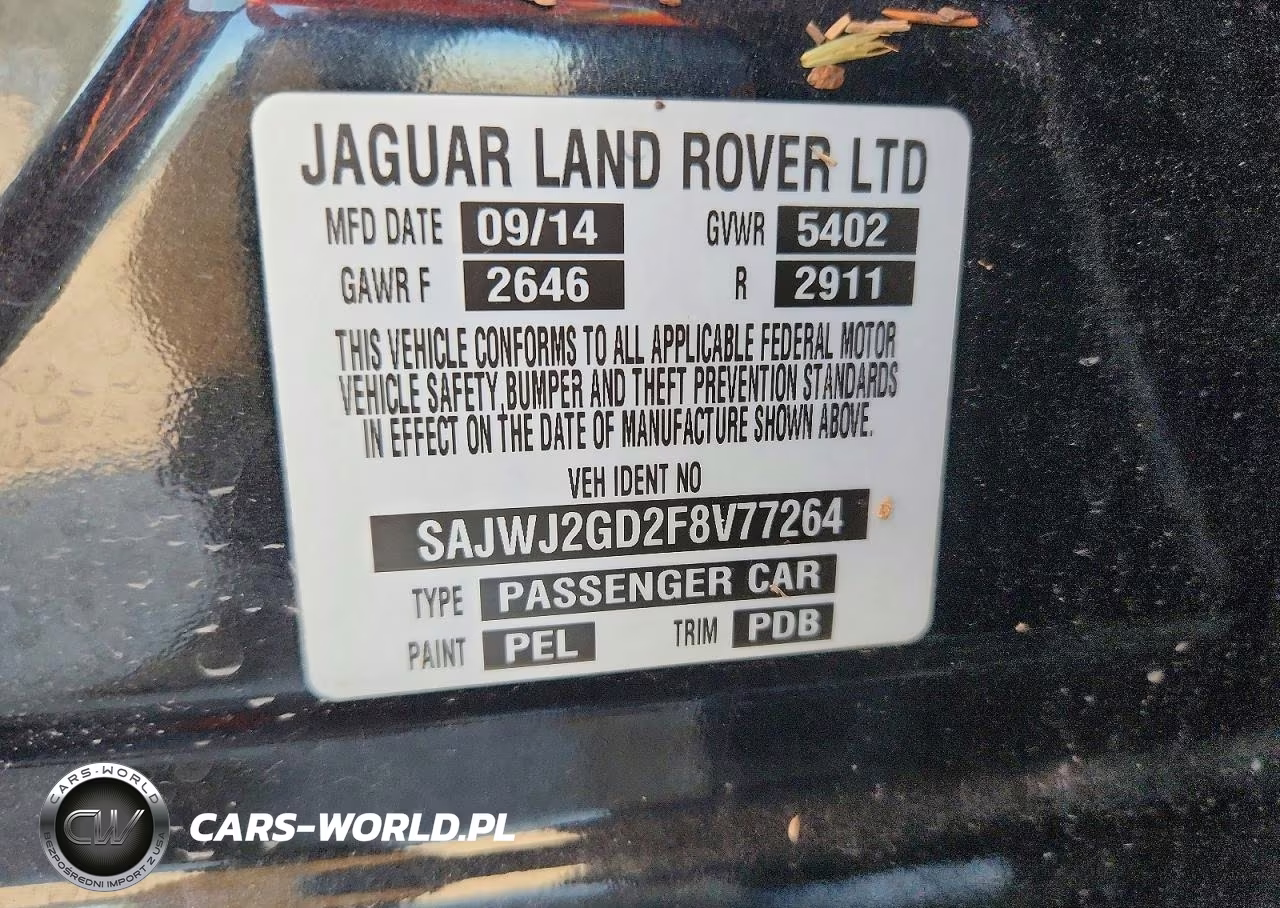 2015 Jaguar Xjl Portfolio VIN:SAJWJ2GD2F8V77264 - 12