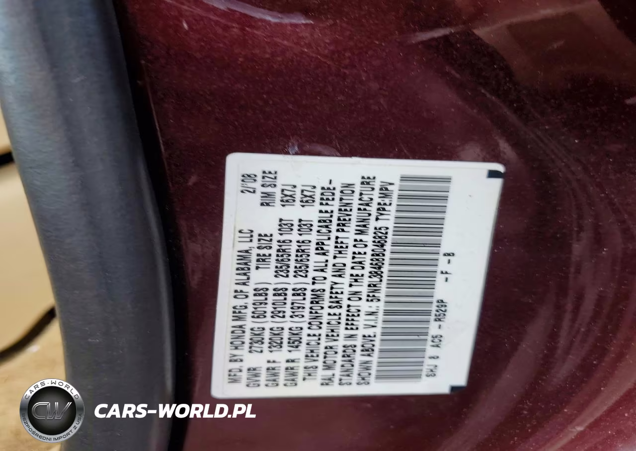 2008 Honda Odyssey Ex VIN:5FNRL38468B046825 - 13