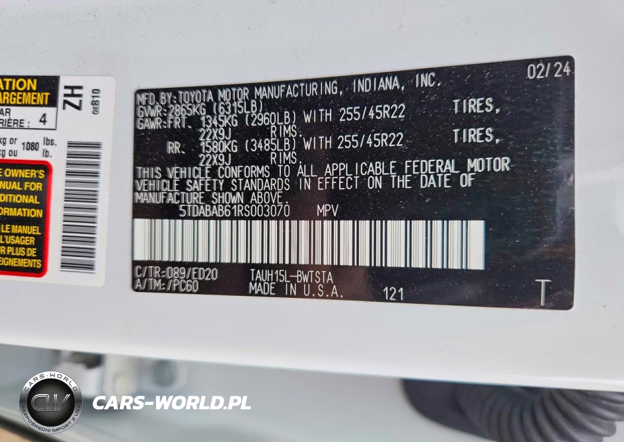2024 Lexus Tx 500H F Sport Performance Premium VIN:5TDABAB61RS003070 - 13