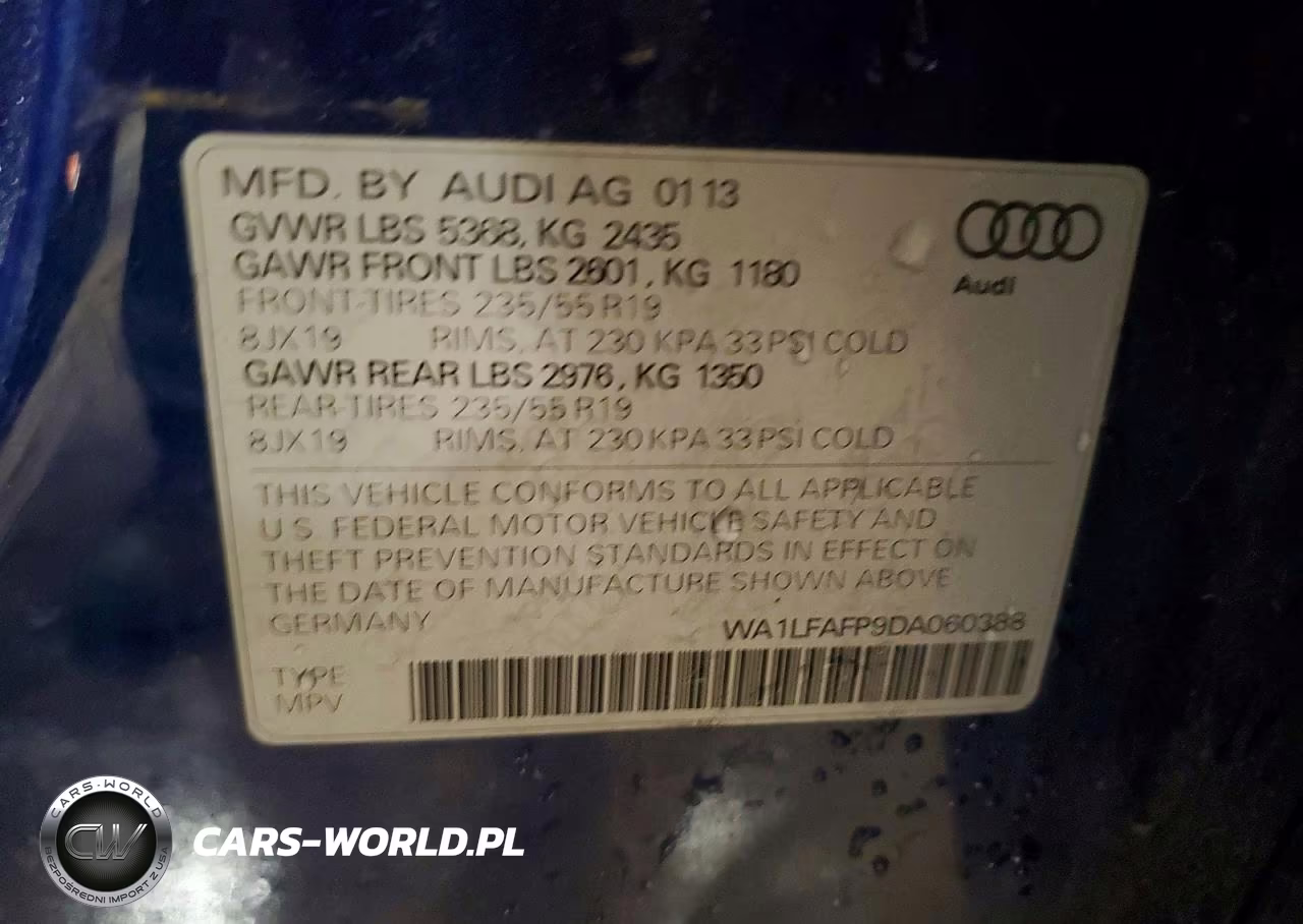 2013 Audi Q5 Premium Plus VIN:WA1LFAFP9DA060388 - 14