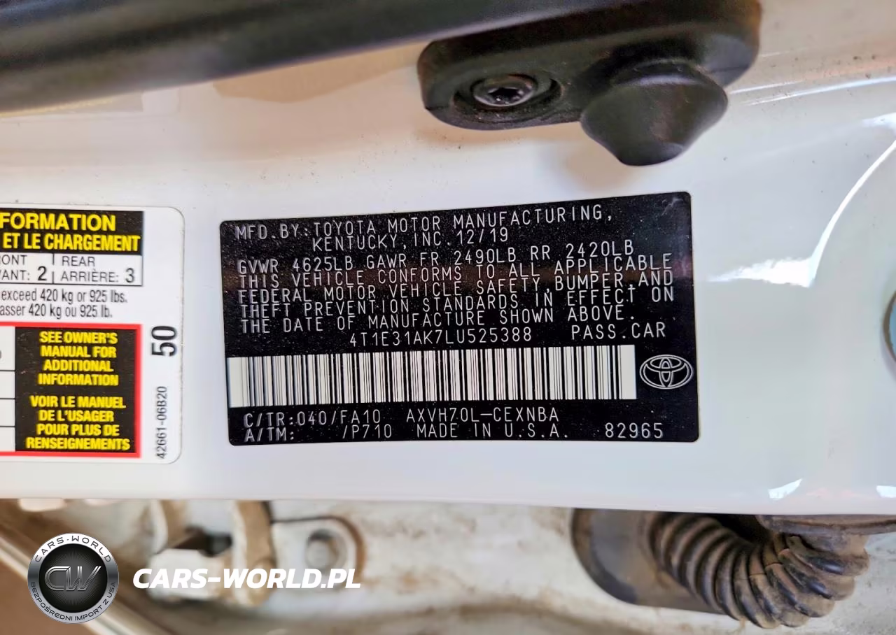 2020 Toyota Camry Le VIN:4T1E31AK7LU525388 - 13