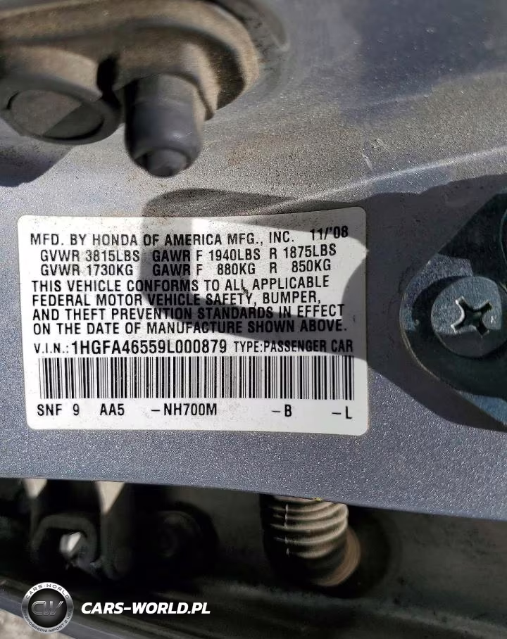 2009 Honda Civic Gx VIN:1HGFA46559L000879 - 12