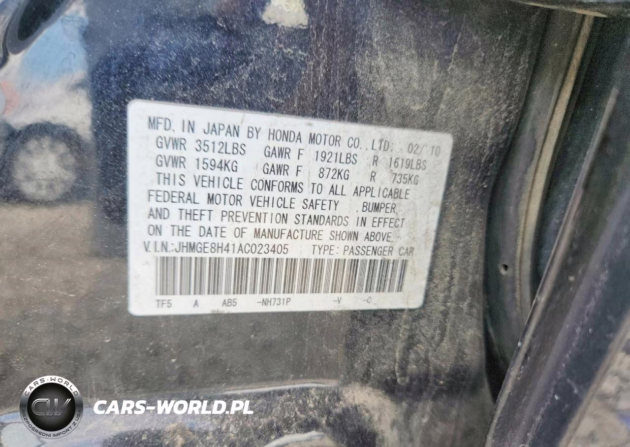 2010 Honda Fit Sport VIN:JHMGE8H41AC023405 - 13