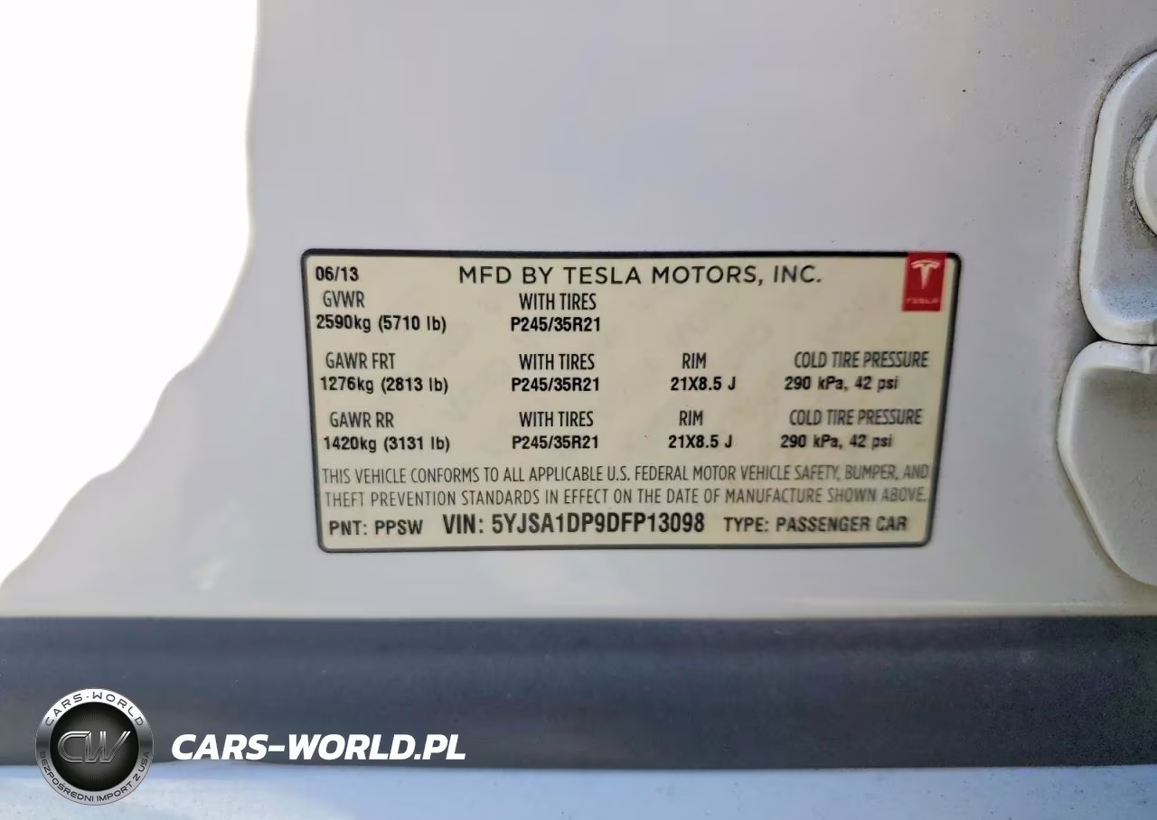 2013 Tesla Model S Performance VIN:5YJSA1DP9DFP13098 - 12