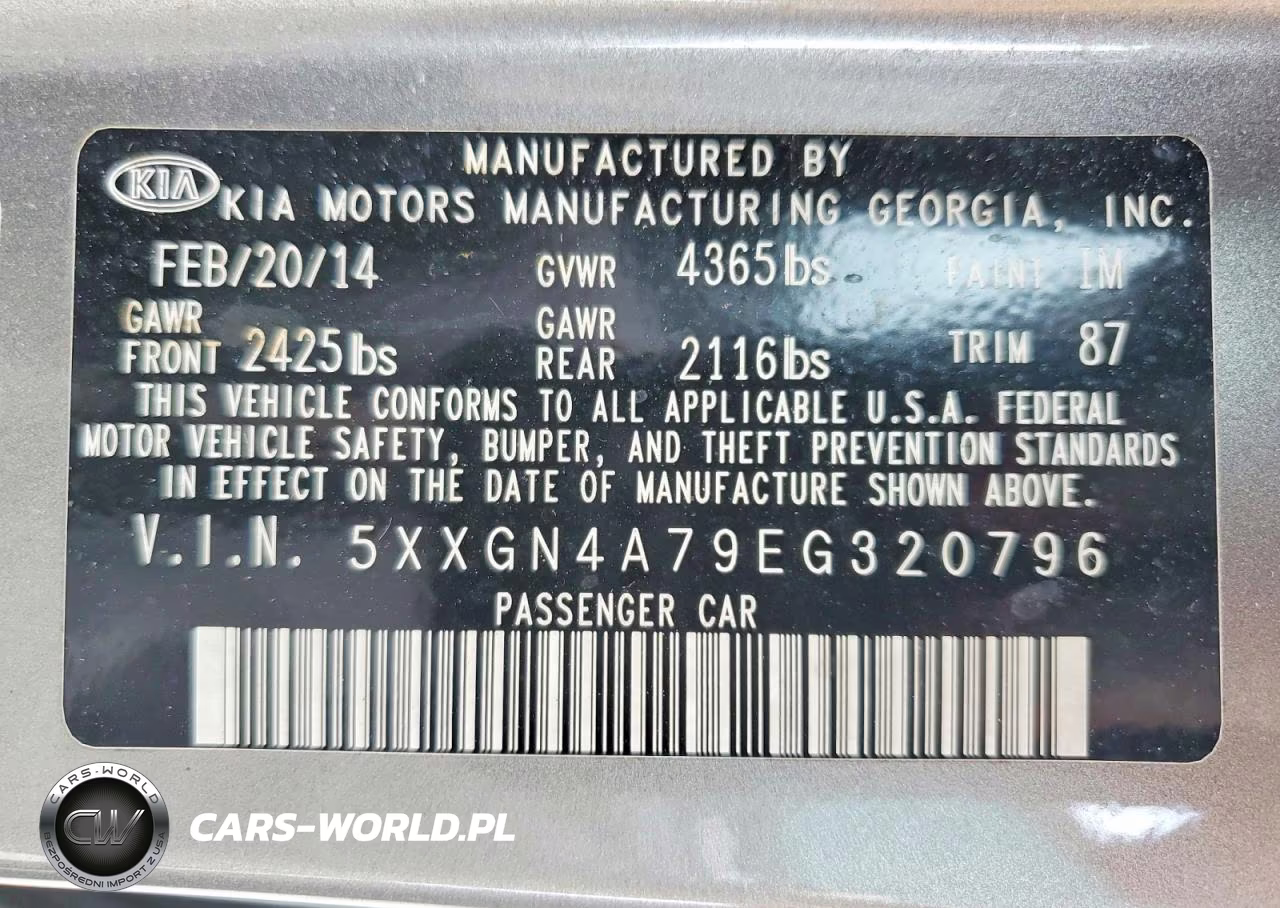 2014 Kia Optima Ex VIN:5XXGN4A79EG320796 - 13