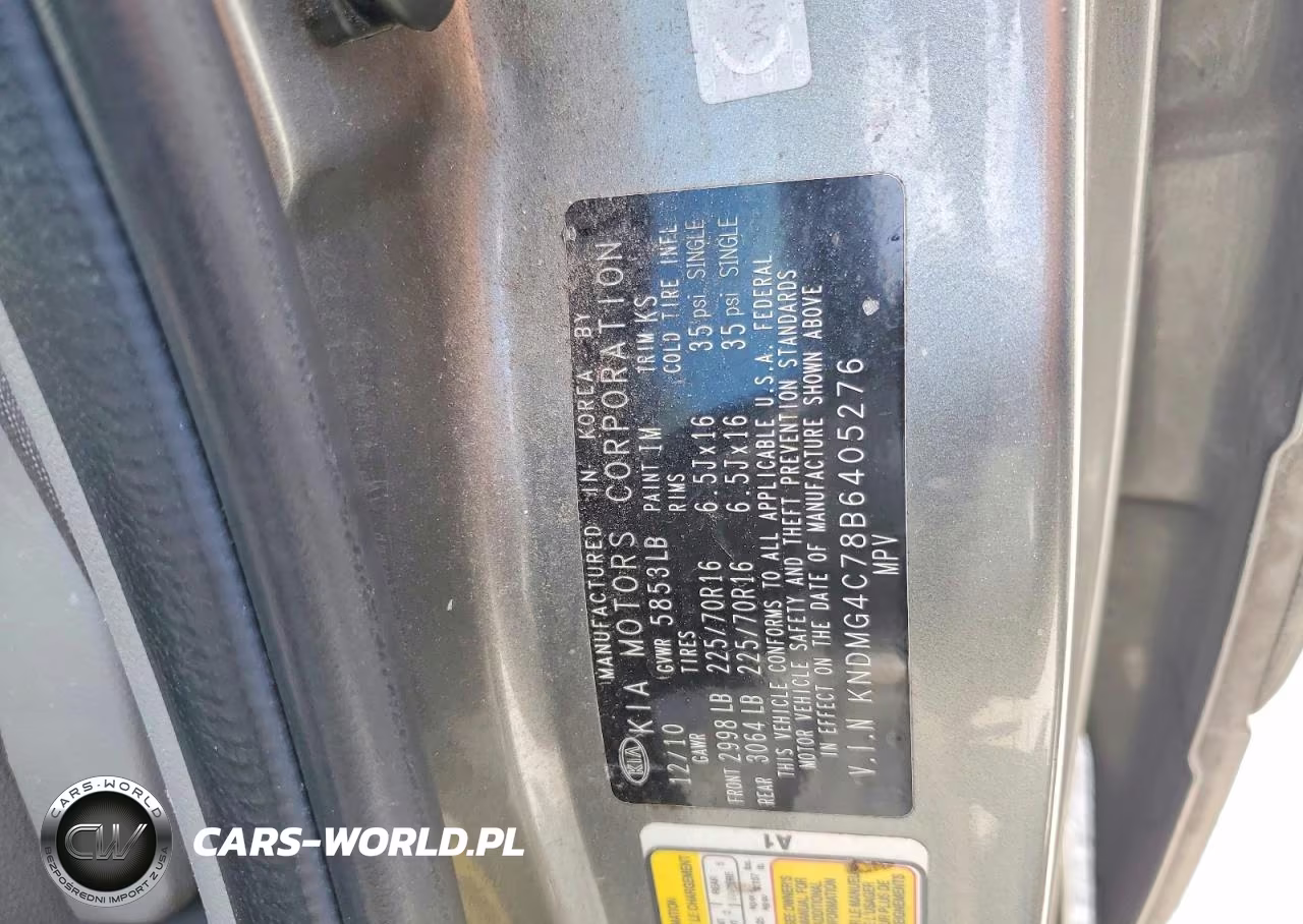 2011 Kia Sedona Lx VIN:KNDMG4C78B6405276 - 14