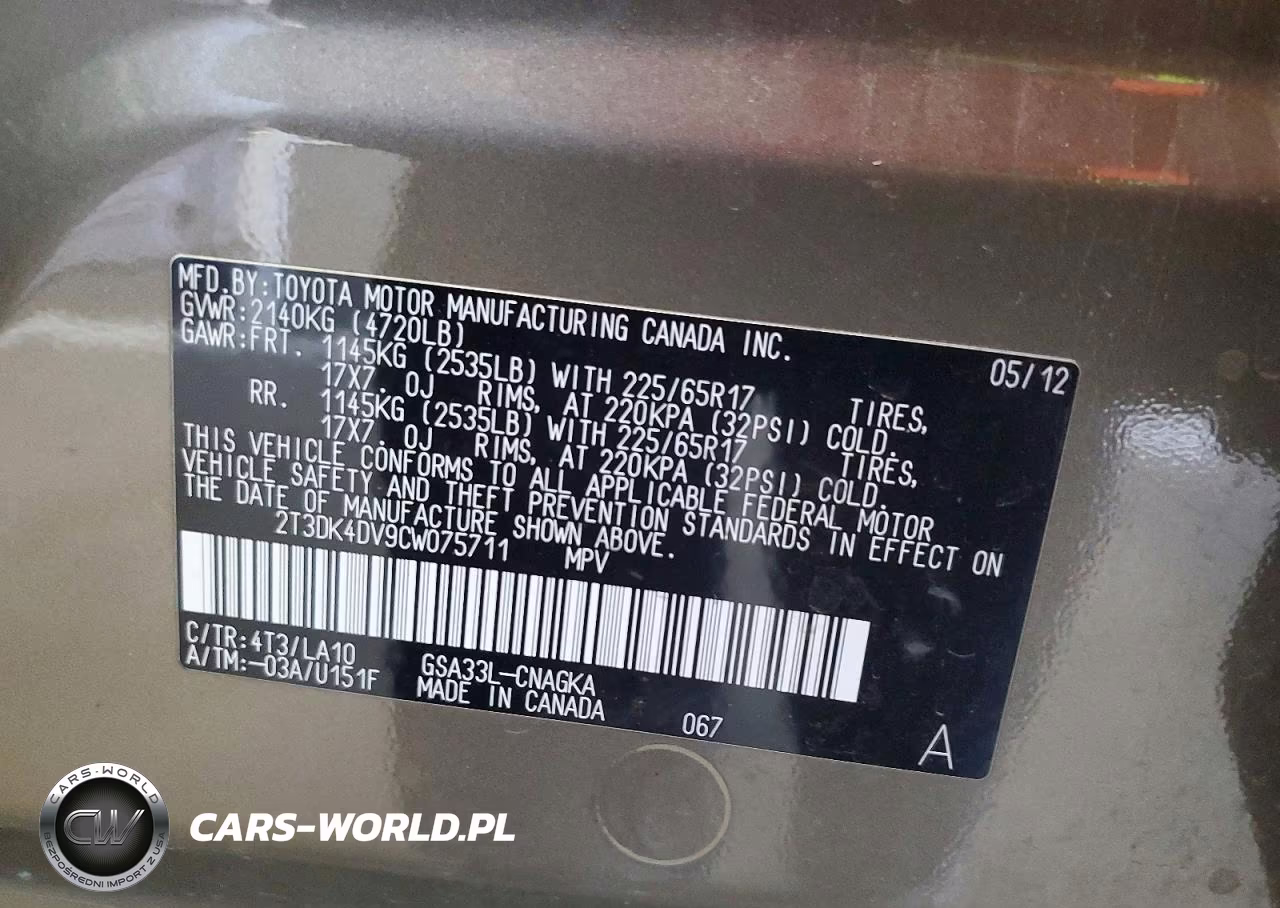 2012 Toyota Rav4 Limited VIN:2T3DK4DV9CW075711 - 14