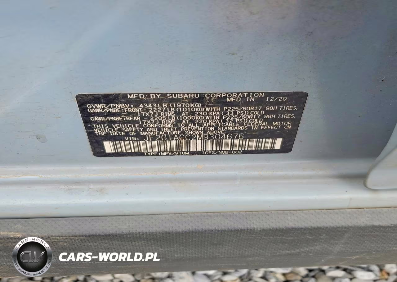 2021 Subaru Crosstrek VIN:JF2GTACC2M9304676 - 13