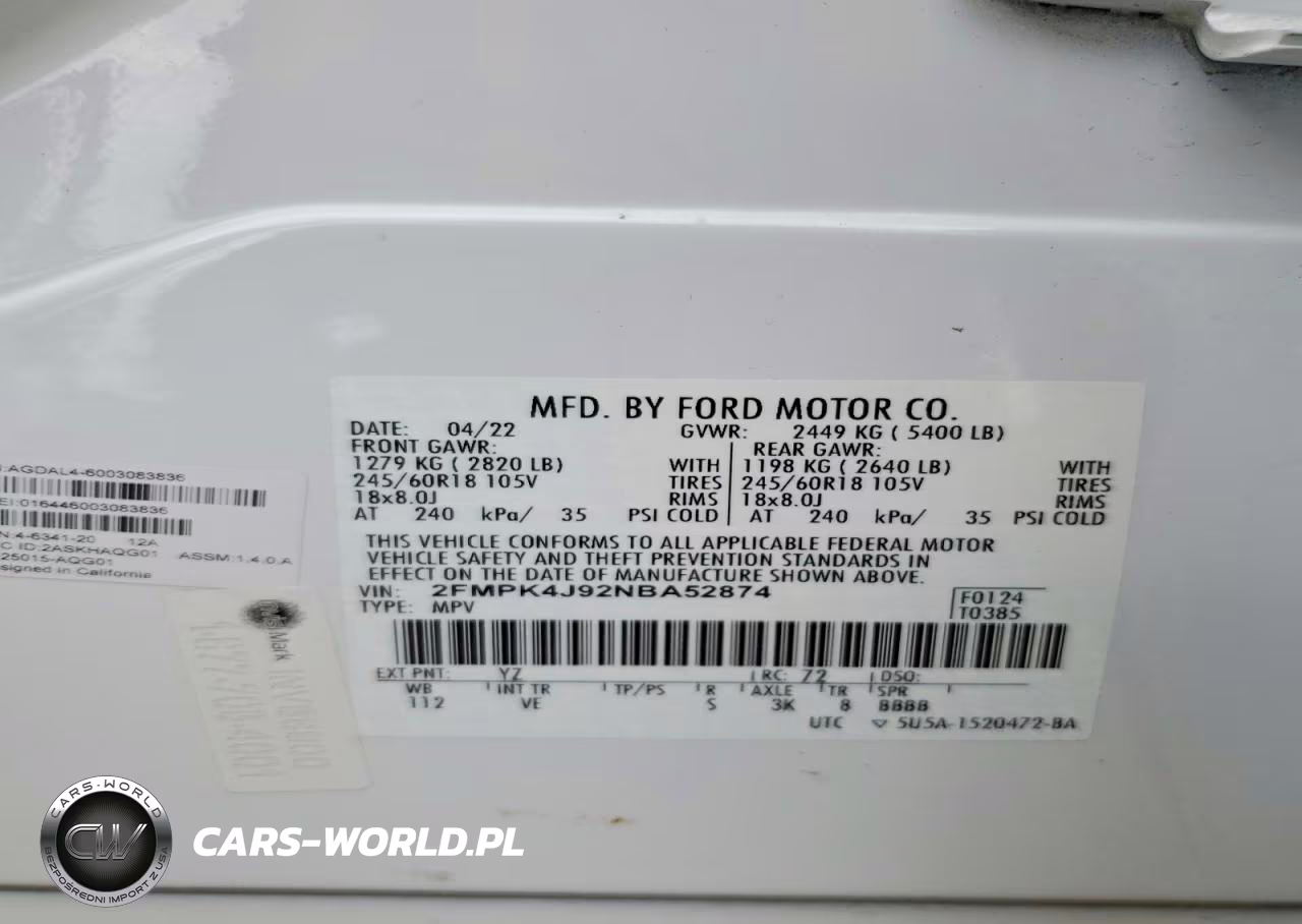 2022 Ford Edge Sel VIN:2FMPK4J92NBA52874 - 12