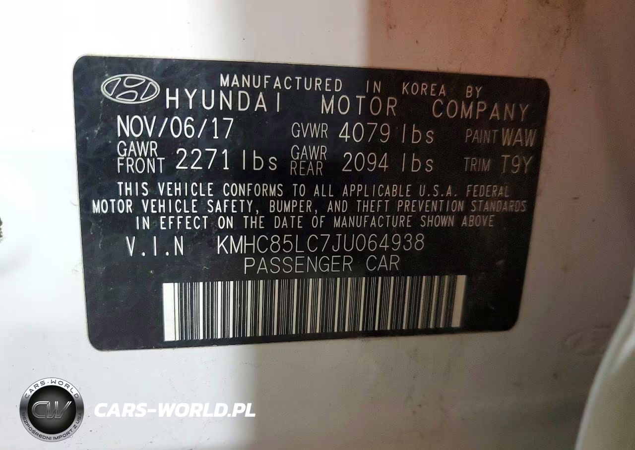 2018 Hyundai Ioniq Limited VIN:KMHC85LC7JU064938 - 13