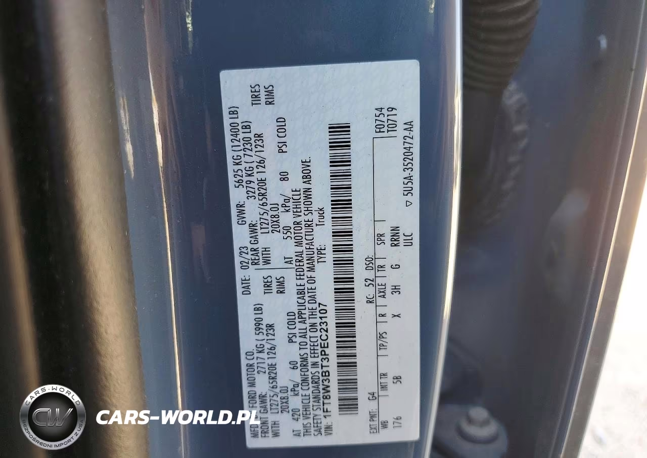 2023 Ford F350 Super Duty VIN:1FT8W3BT3PEC23107 - 12