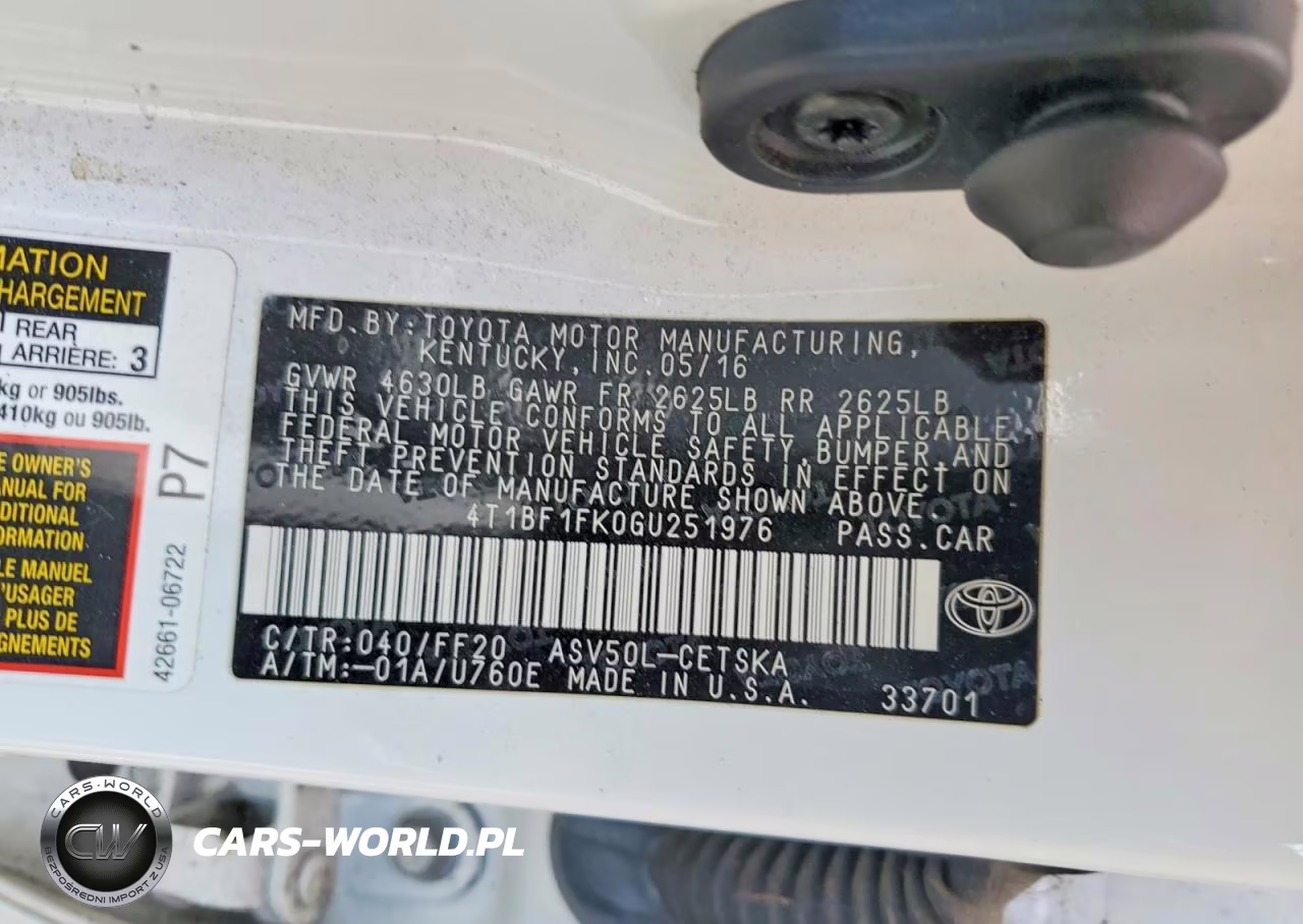 2016 Toyota Camry Se VIN:4T1BF1FK0GU251976 - 12
