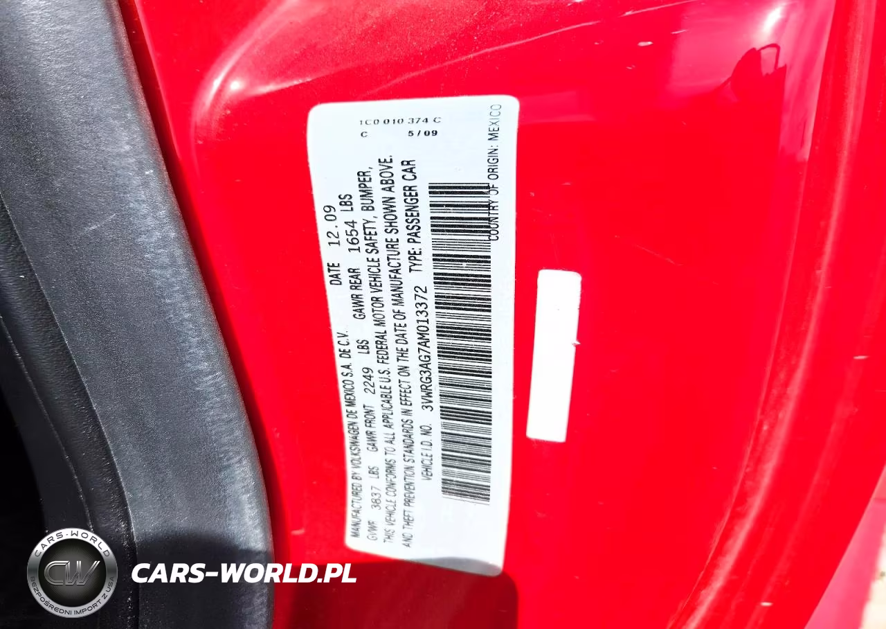 2010 Volkswagen New Beetle VIN:3VWRG3AG7AM013372 - 12