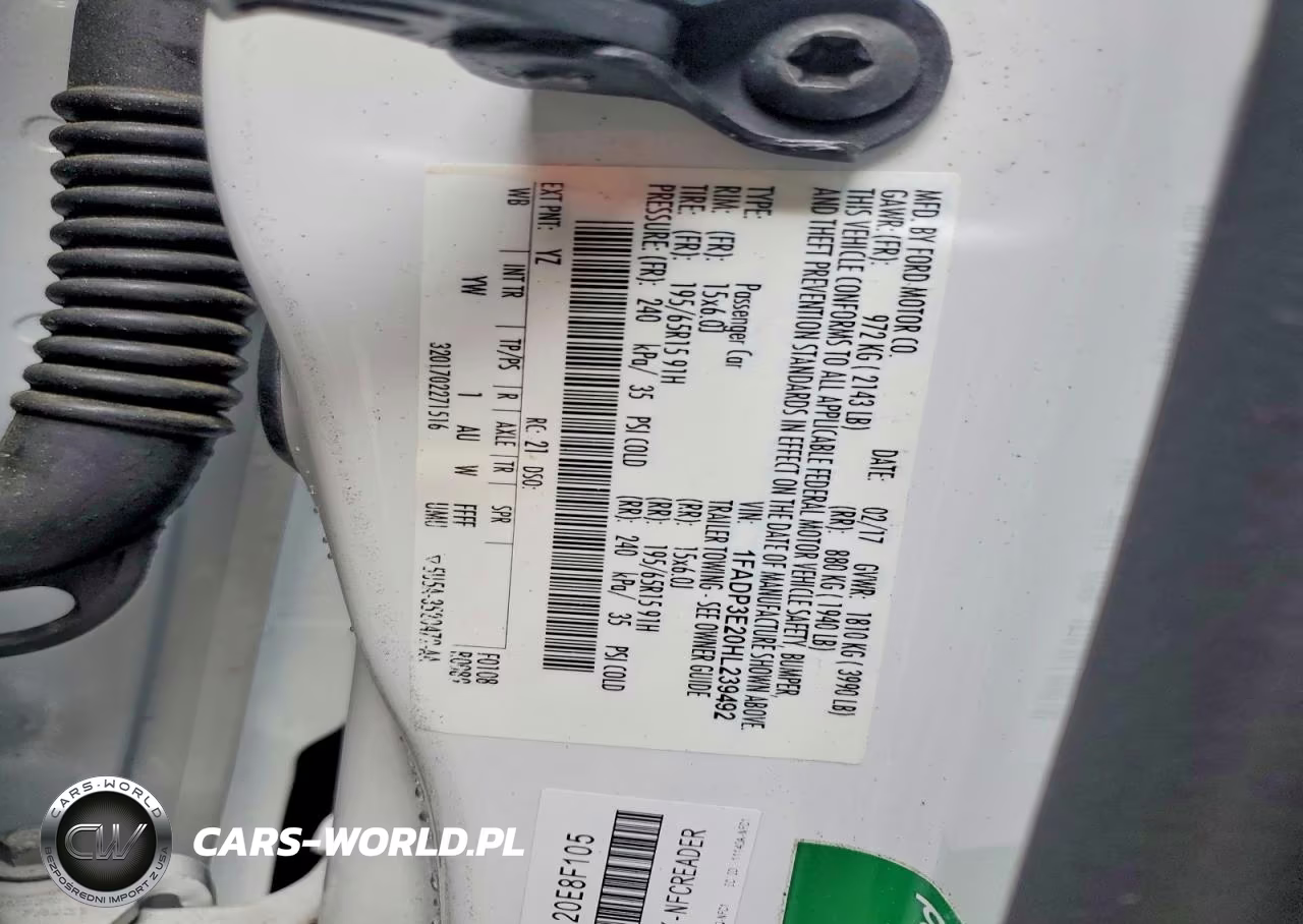 2017 Ford Focus S VIN:1FADP3E20HL239492 - 12