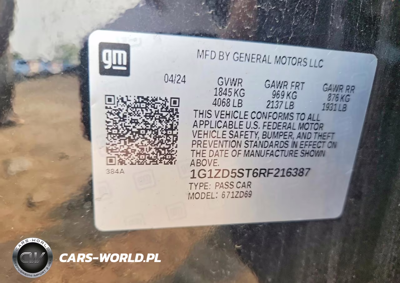 2024 Chevrolet Malibu Lt VIN:1G1ZD5ST6RF216387 - 12