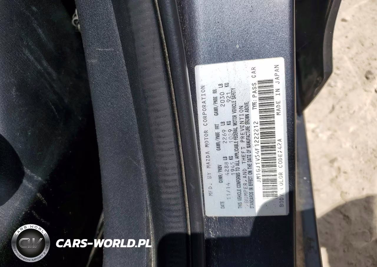 2015 Mazda 6 Touring VIN:JM1GJ1V54F1222212 - 12