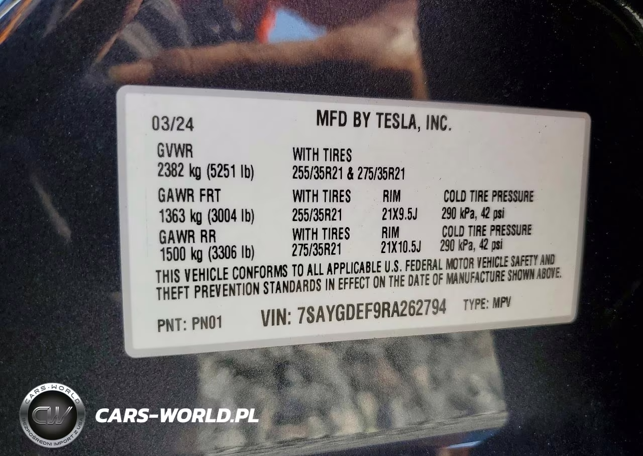 2024 Tesla Model Y VIN:7SAYGDEF9RA262794 - 12