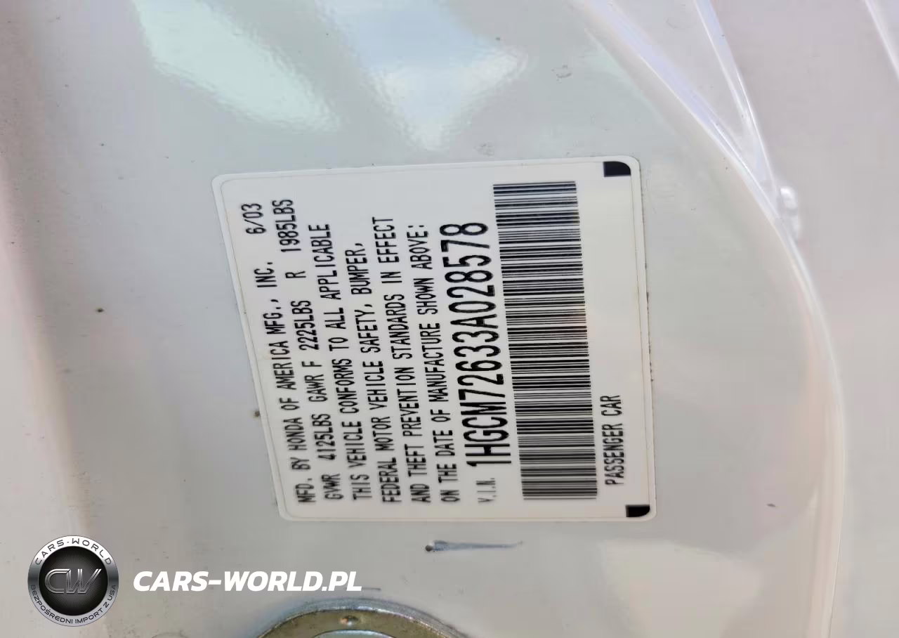2003 Honda Accord Ex VIN:1HGCM72633A028578 - 12