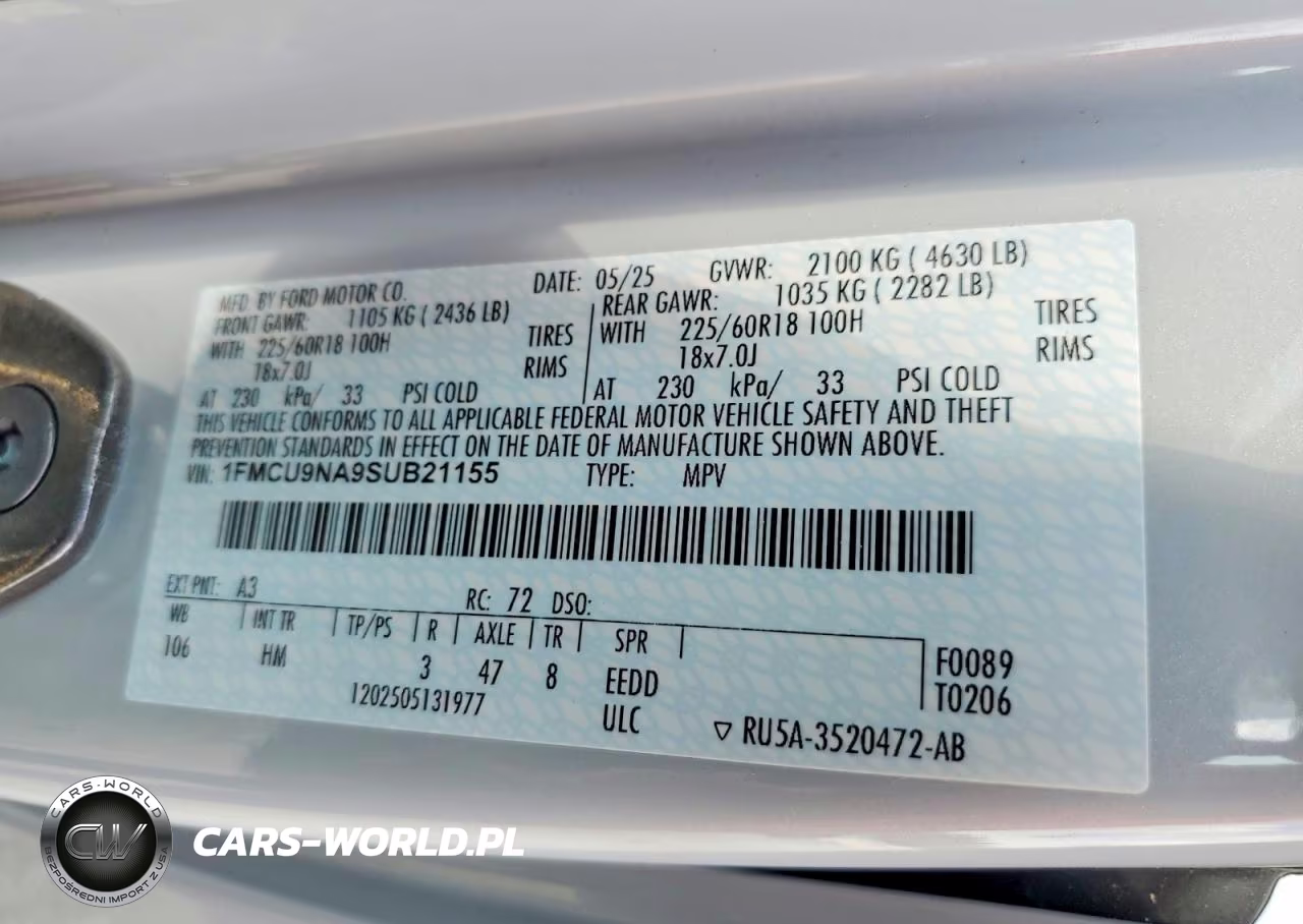 2025 Ford Escape St Line Select VIN:1FMCU9NA9SUB21155 - 13