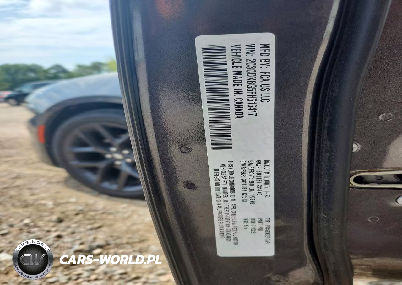 2023 Dodge Charger Sxt VIN:2C3CDXBG5PH516417 - 12