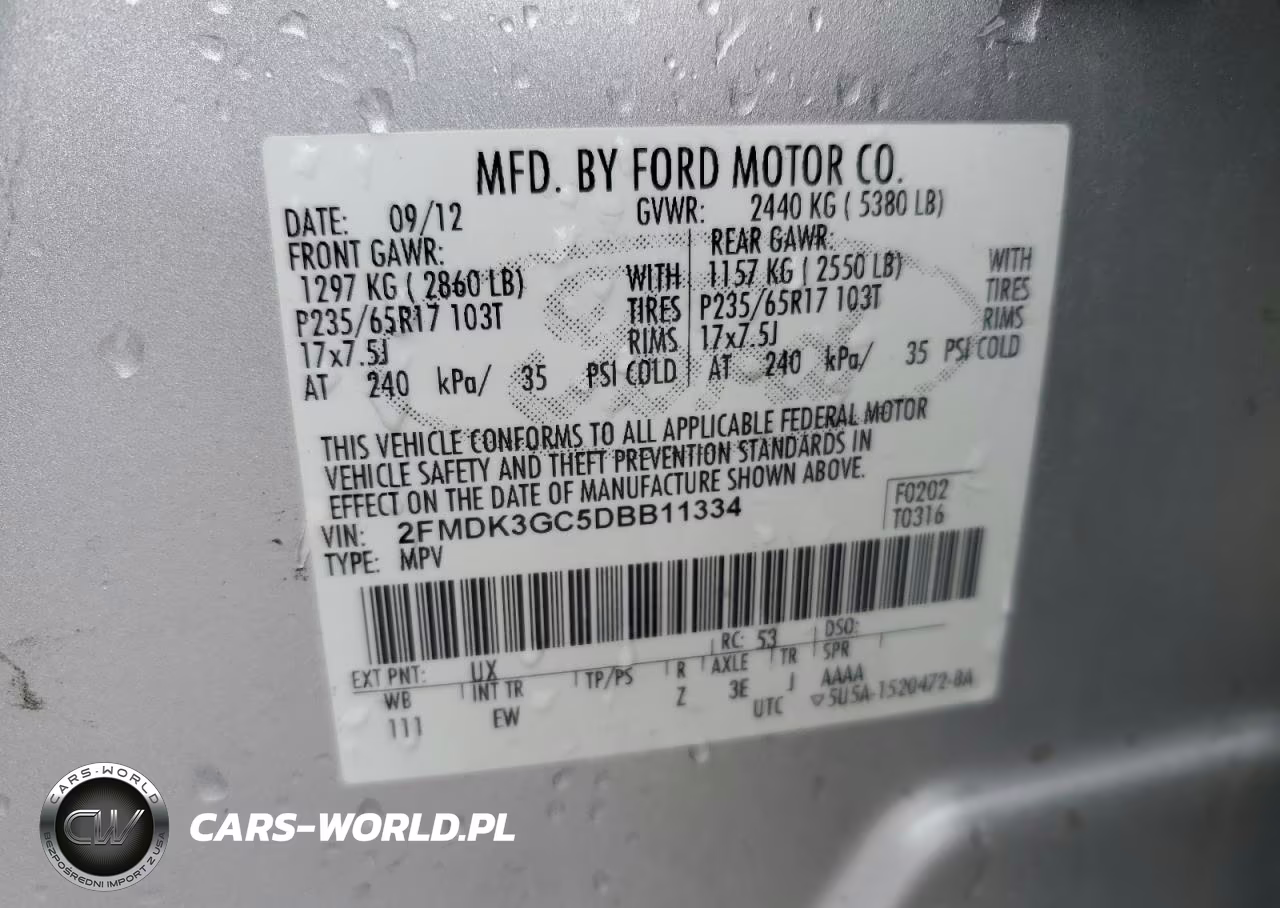 2013 Ford Edge Se VIN:2FMDK3GC5DBB11334 - 12