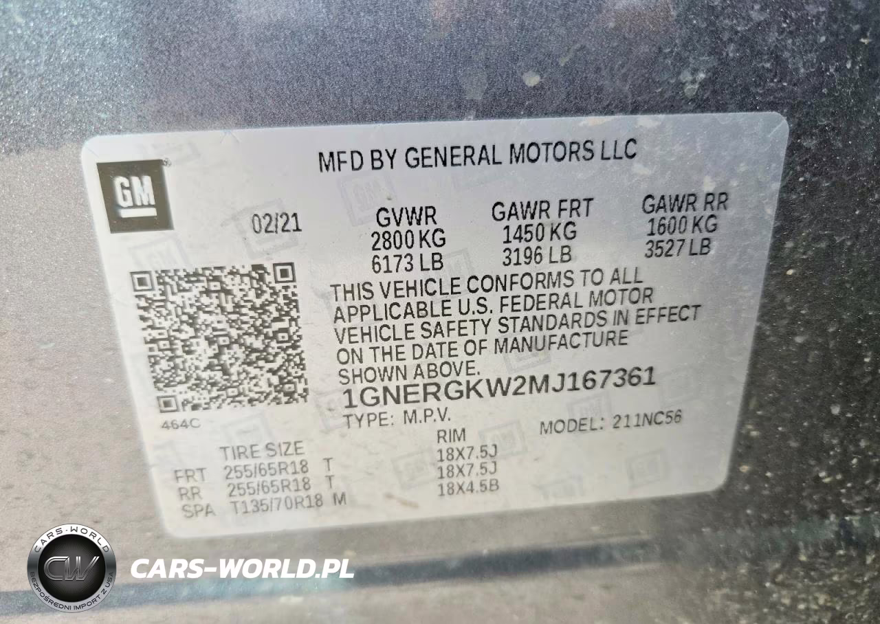 2021 Chevrolet Traverse Lt VIN:1GNERGKW2MJ167361 - 14