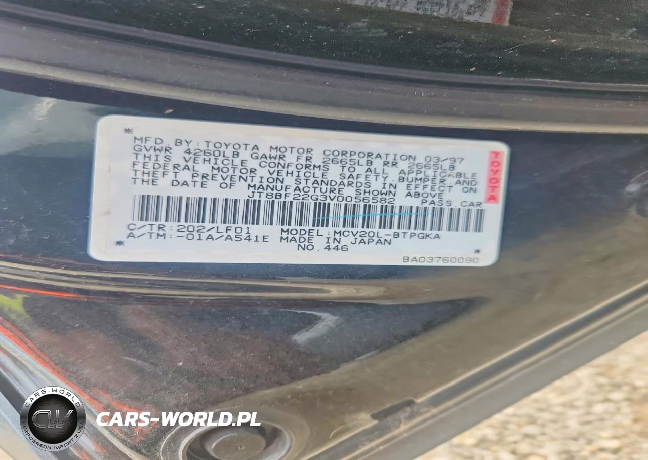 1997 Lexus Es 300 VIN:JT8BF22G3V0056582 - 12