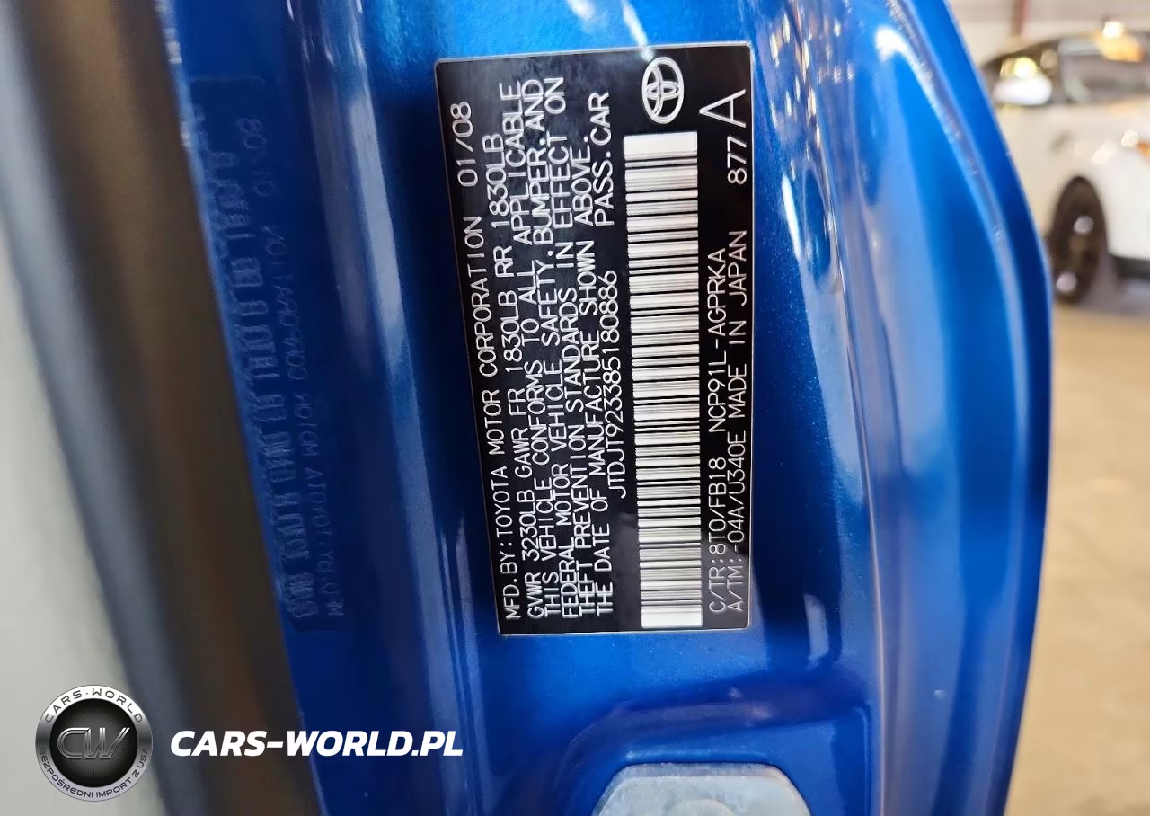 2008 Toyota Yaris Base VIN:JTDJT923385180886 - 12