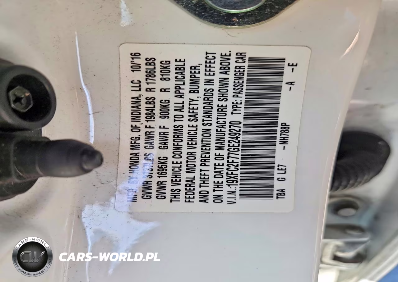 2016 Honda Civic Ex VIN:19XFC2F77GE249270 - 12