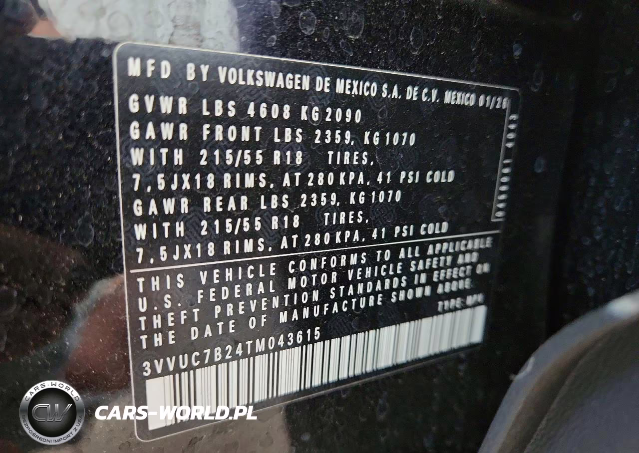 2026 Volkswagen Taos Se VIN:3VVUC7B24TM043615 - 13