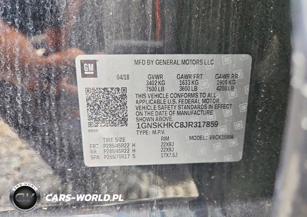2018 Chevrolet Suburban K1500 Lt VIN:1GNSKHKC8JR317859 - 13