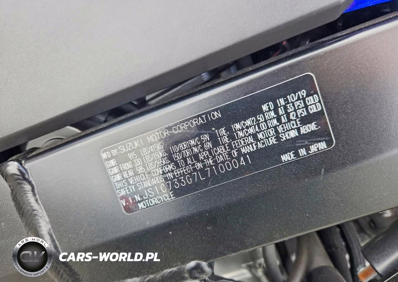 2020 Suzuki Dl650 A VIN:JS1C733G7L7100041 - 9