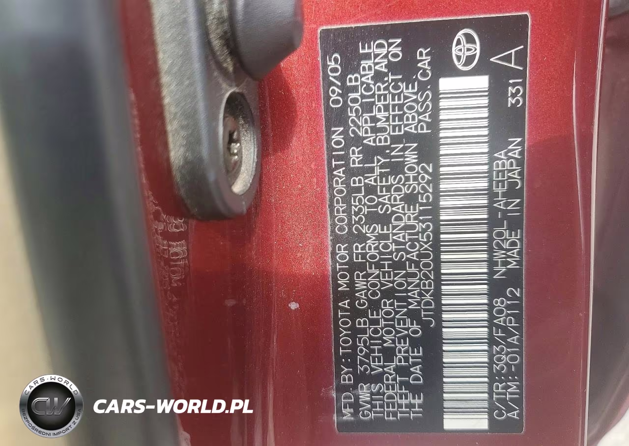 2005 Toyota Prius Base VIN:JTDKB20UX53115292 - 12