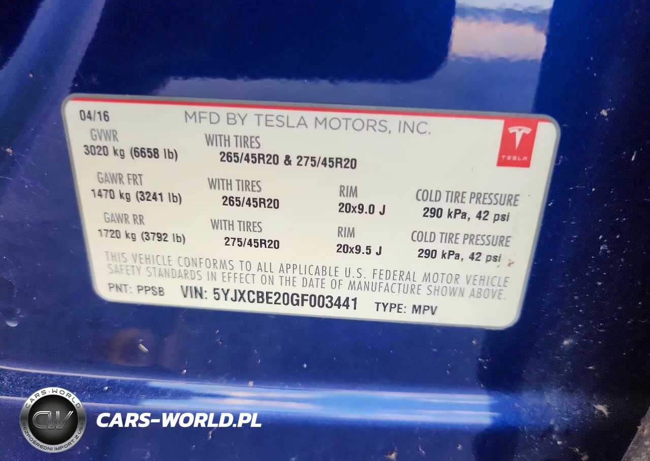 2016 Tesla Model X VIN:5YJXCBE20GF003441 - 13