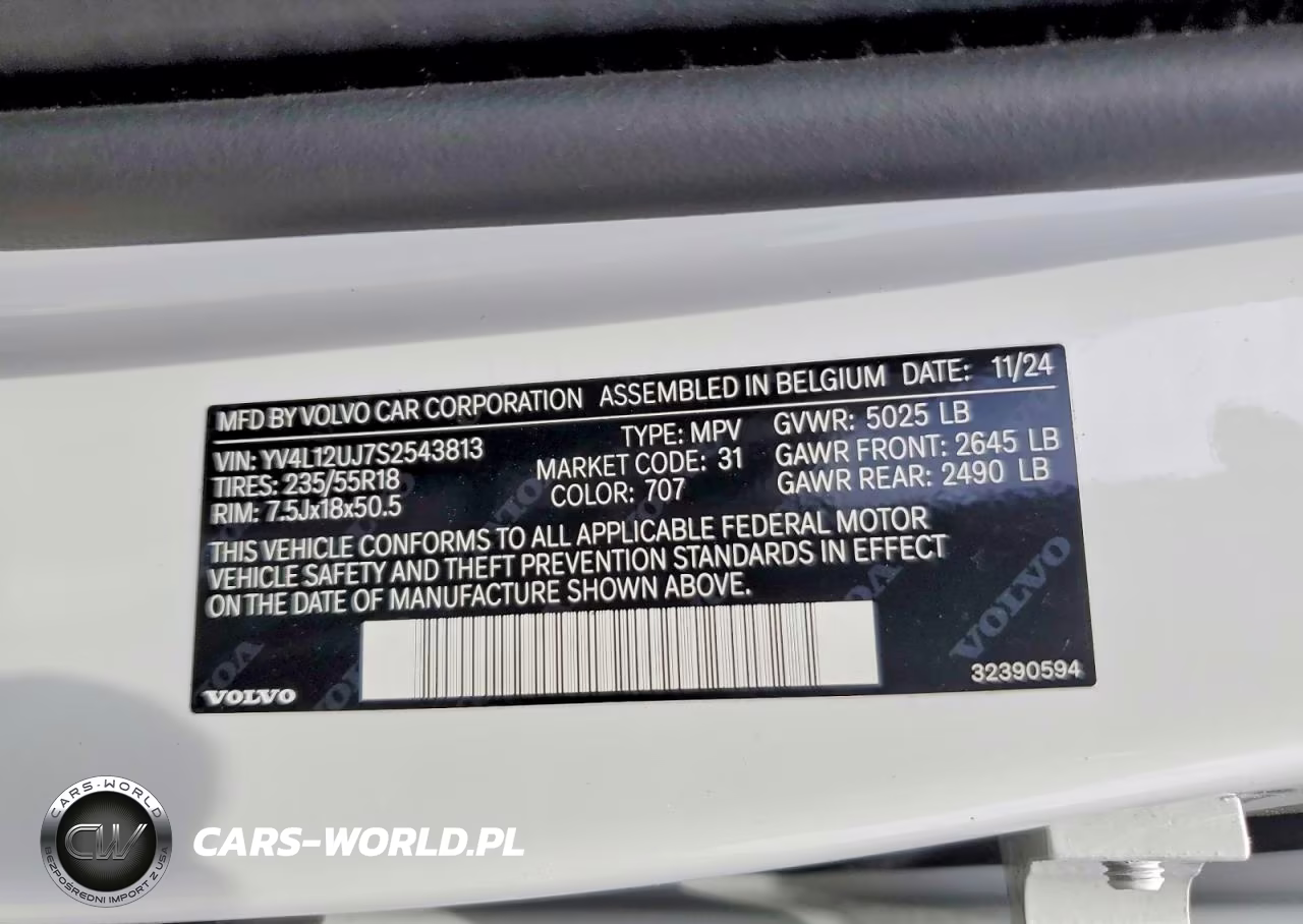 2025 Volvo Xc40 Core VIN:YV4L12UJ7S2543813 - 13