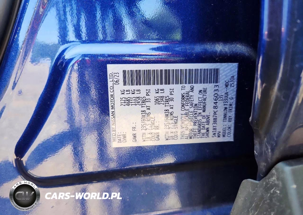 2023 Nissan Rogue Sv VIN:5N1BT3BB7PC846033 - 12