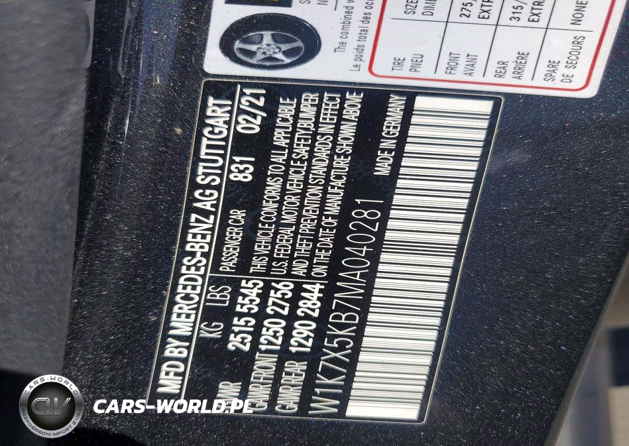 2021 Mercedes-Benz Amg Gt 43 VIN:W1K7X5KB7MA040281 - 12