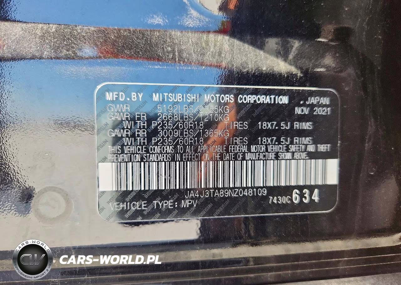2022 Mitsubishi Outlander Es VIN:JA4J3TA89NZ048109 - 13